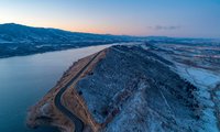 horsetooth aerial winter